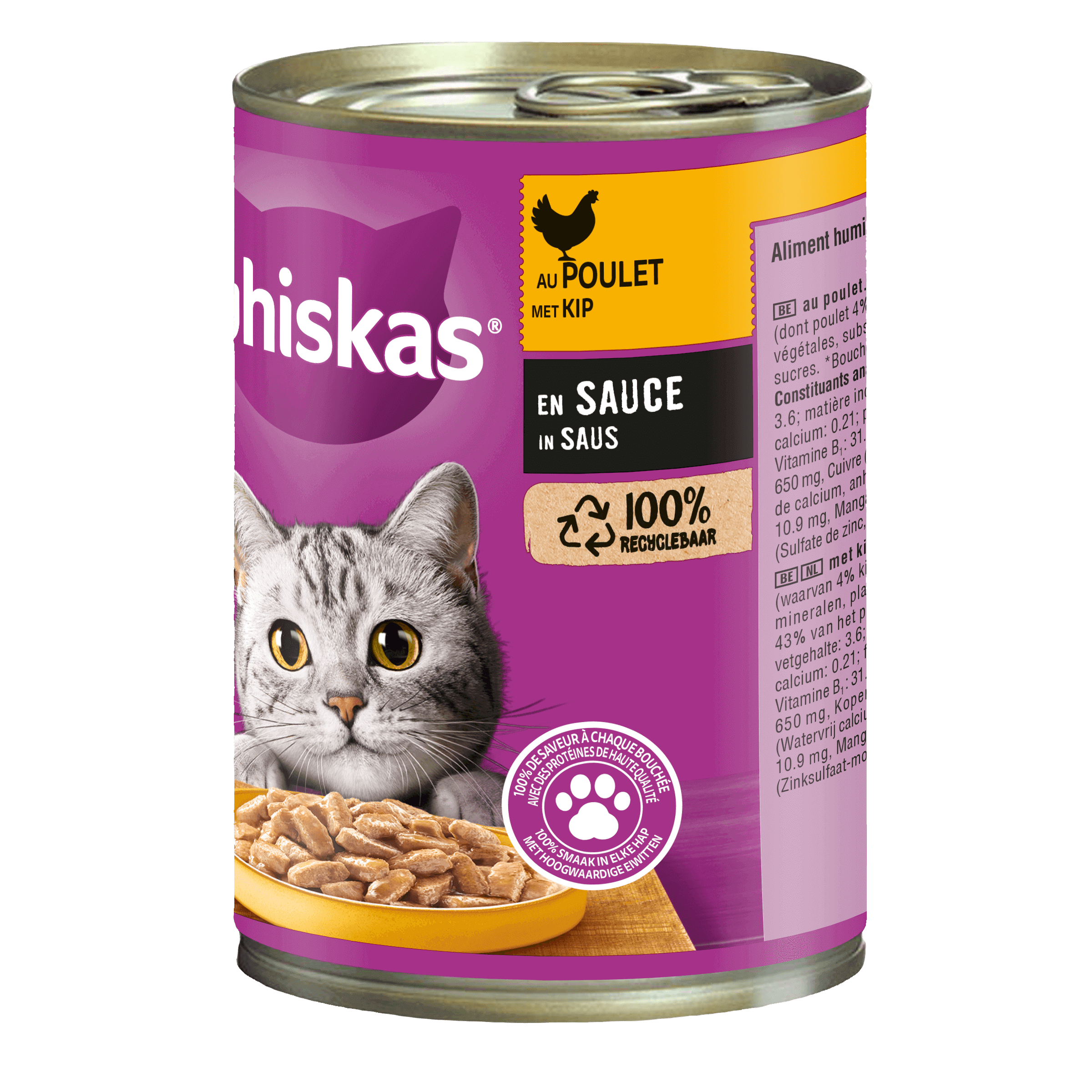 WHISKAS® Blik Kip in Saus 400g