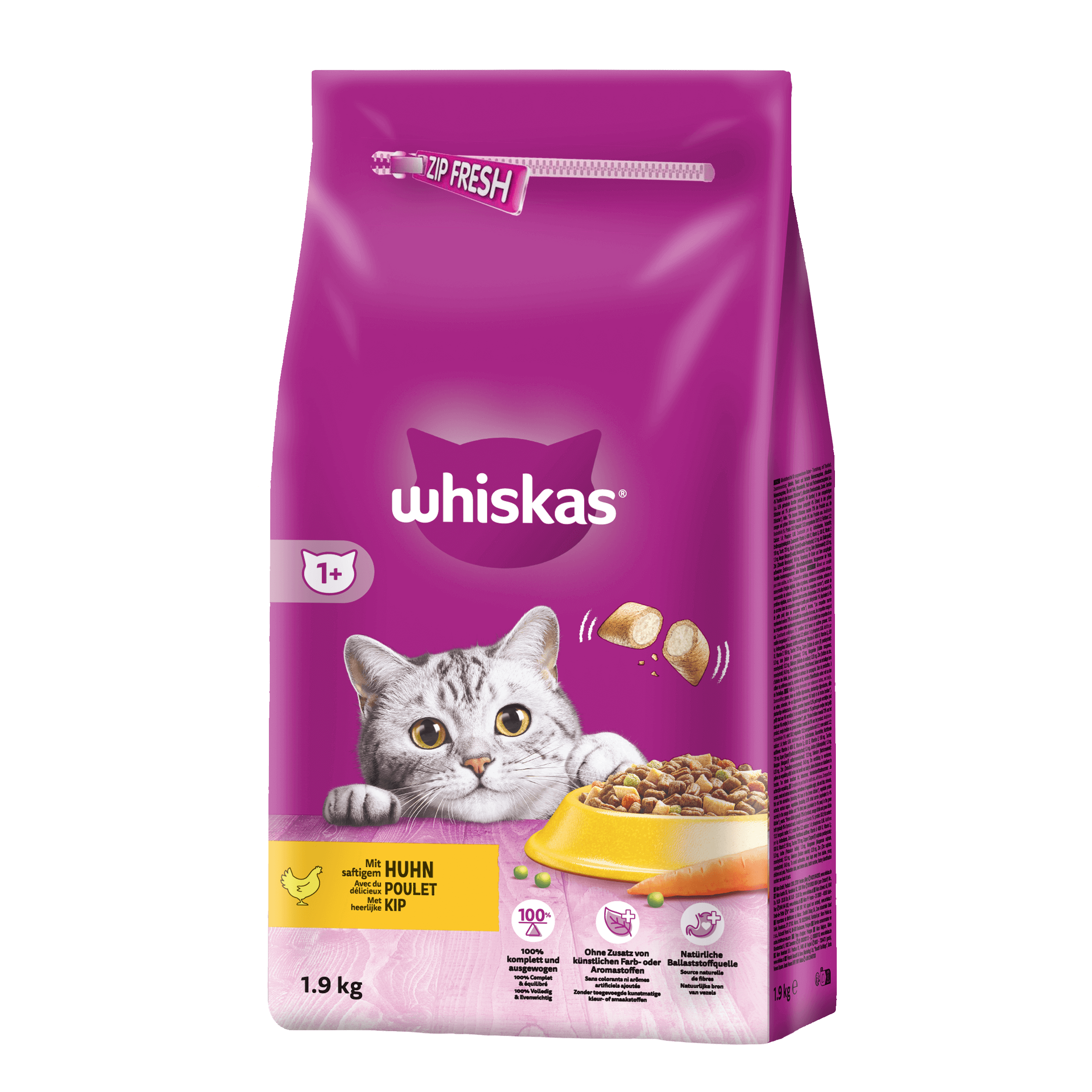 WHISKAS® Sec au Poulet 1,9kg