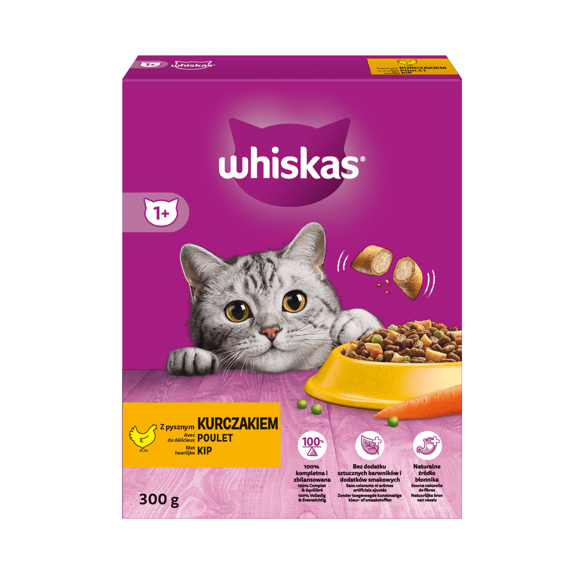WHISKAS® Droog met Kip 300g